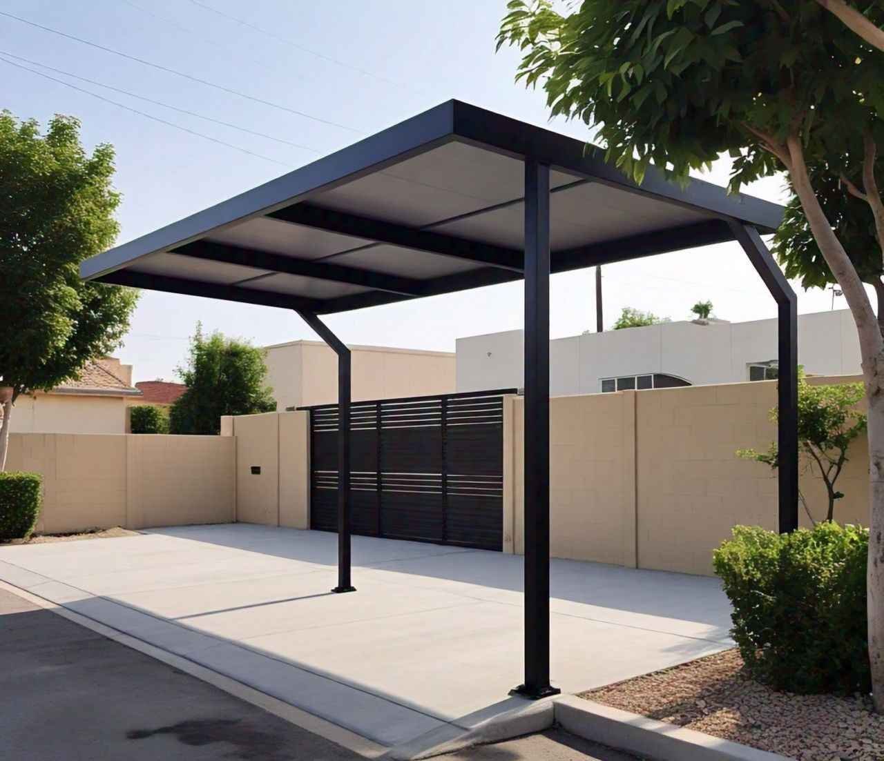 Fixed car parking shade